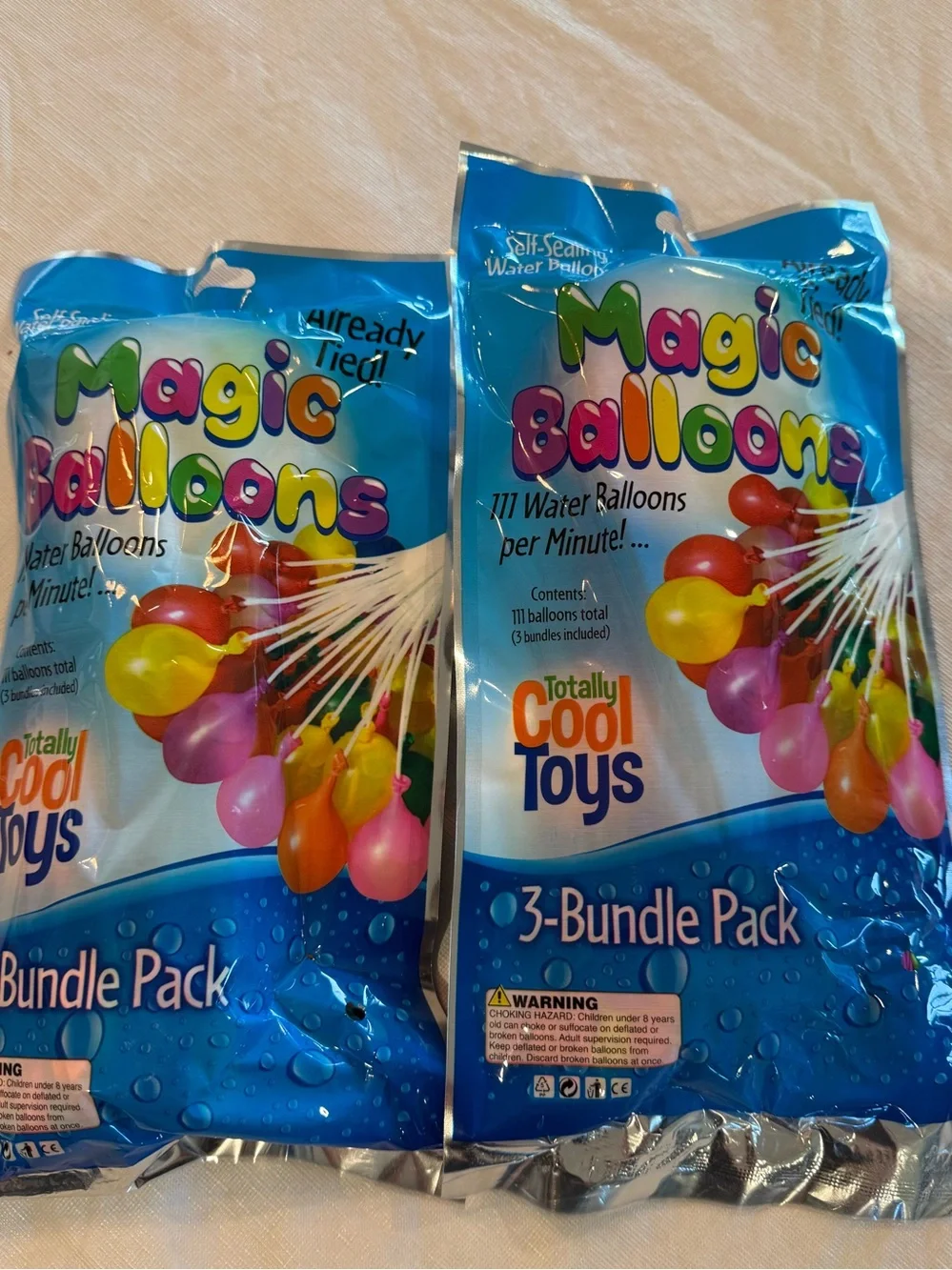 Magic Balloons Water Balloons - Multicolor 2 packs (6 Bundle 222 Balloons) NWT